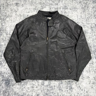 Quiksilver 00s Women s Black Leather Jacket L Silver Edition Full Zip Vintage