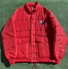 Rare Vintage 70’s Swingster King Cola Red Puffer Jacket Mens Sz Large USA Made