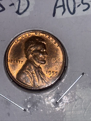 1955-D 1C Doubled Die Obverse RD Lincoln Cent