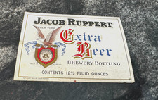PRE-PROHIBITION JACOB RUPPERT EXTRA BEER 12 1/2 OZ BOTTLE LABEL NEW YORK NY