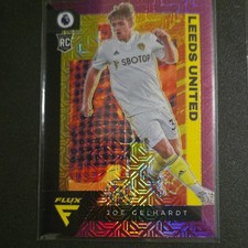 2021-22 Panini Chronicles Flux Prizm Joe Gelhardt #281 Leeds United Rookie Card. rookie card picture