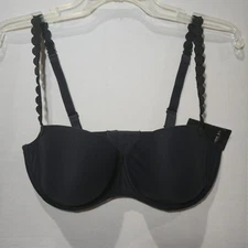 Marie Jo NWT Tom Balconette Convertible Bra Charbon Black UK 36E.  Wired.