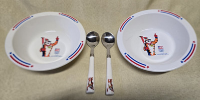 2 1991 Kellogg's Frosted Flakes Tony Tiger Olympic Sponsored w/Spoons
