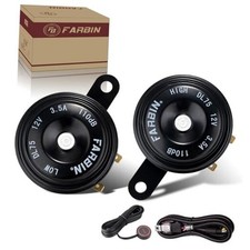 Car Horn 12V Compact Motorcycle Horn 110dB DL75 with Harness and Button