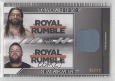 2021 Topps WWE Undisputed Match-Up Relics 48/99 Kevin Owens Roman Reigns g3g
