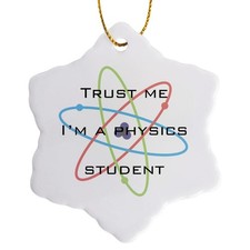 3dRose Trust Me I'm a Physics Student 3"Porcelain Snowflake Ornament ScienceGift