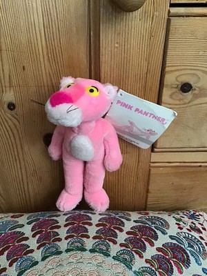 Vintage 1989 Dakin der rosa Panther weiches Plüschtier 8 Zoll hergestellt in Korea
