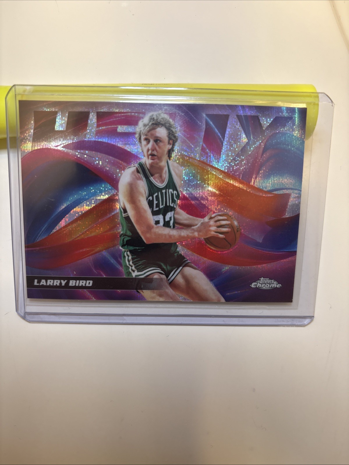 2025 Topps Chrome Larry Bird Case Hit SSP Helix #H-8, Boston Celtics HOF Legend