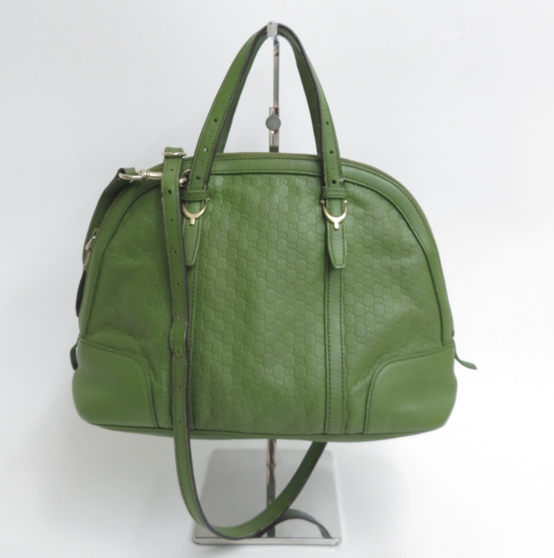 Autentica borsa a tracolla vintage Gucci Micro GG in pelle a 2 vie I#46543