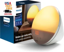 Smartsleep Wake-Up Light, Colored Sunrise and Sunset Simulation, 5 Natural Sound