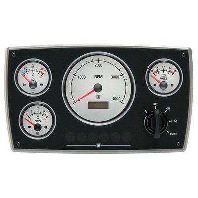 Vetus Aluminium Instrument Panel MPA34, White, 12V MPA34KBW2