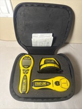 Strait Line 3 Piece Laser System Level and Stud Finder w/case Tested