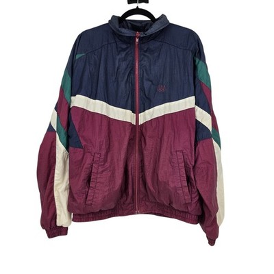 Vintage 90s JCPenney USA Olympics Colorblock Zip Windbreaker Track Jacket Size L