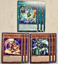 Yugioh! 3x Magnet Warrior Sigma Minus + Plus + Magnet Bonding BPRO 1st Ed NM