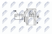 Gelenksatz Antriebswelle NTY NPZ-VV-021 FüR S90 Volvo V90 2 235 234 Cross 236