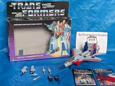 Vintage G1 Transformers STARSCREAM w box complete 1984