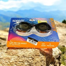 SPEEDO Jr. Glide Junior Age 6-14 Best Fitting Leakproof Googles - Black