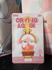 POP MART CRYBABY Crying Again Series-Vinyl Face Plush, I'll Bring You A Flower