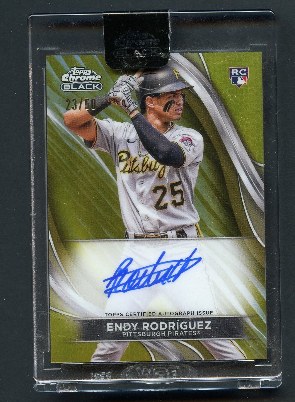 Endy Rodriguez - 2024 Topps Chrome Black Autographs #CBA-ER Orange Refractor /25