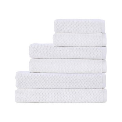 Brixton 6 Piece White Towel Set | 100% Cotton | Ultra Soft | Super Absorbent ...