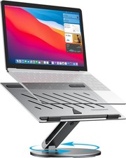 Adjustable Laptop Stand for Desk, 360  Rotating Computer Riser, Ergonomic Fol...