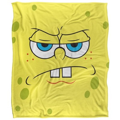 Spongebob Angry Face Silky Touch superweiche Wohndecke 152 x 127 cm