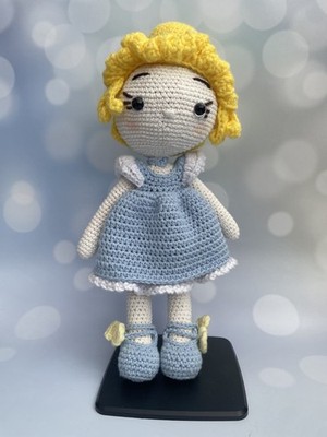 Handgefertigte gehäkelte Aschenputtel Prinzessin Amigurumi Puppe - 10 Zoll individuelles Plüschtier