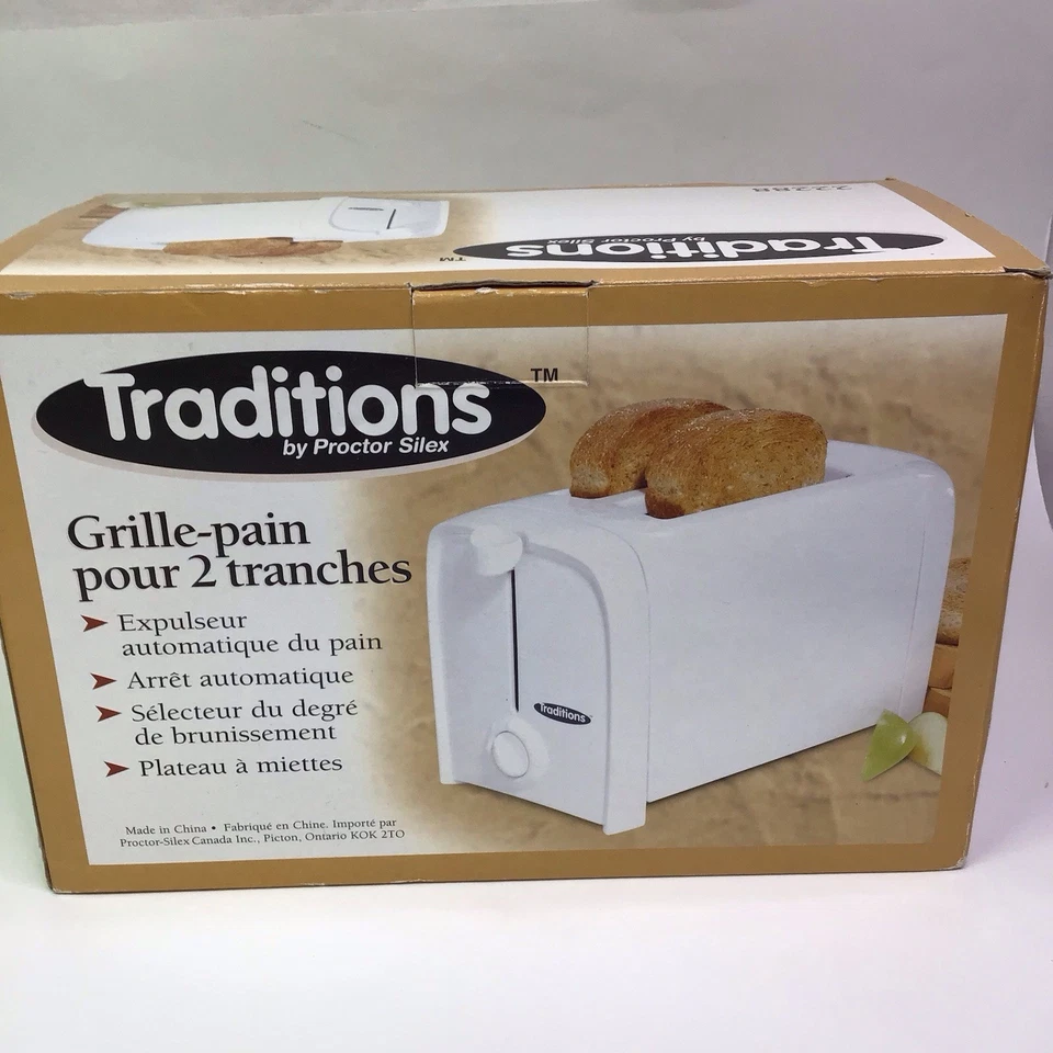 Procter Silex Traditions 2 Slice Toaster White #22288 OPEN BOX - Image 4 of 4