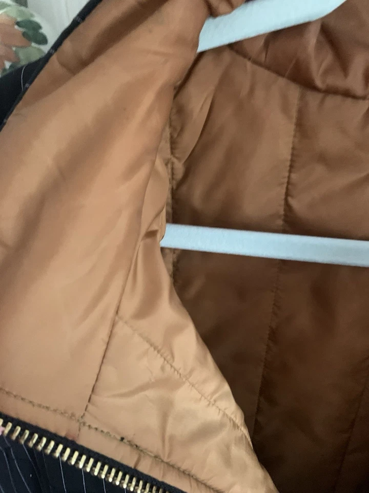 ANNE KLEIN PRINT STRIPE PUFFER VEST JACKET  Sz XL - Image 4 of 4