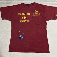 Vintage Winnie the Pooh Graphic T-shirt Honey Pot Bees Show Me The Hunny -Small