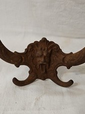 Antique 19th Century Iron Gargoyle Coat/Hat Hangers