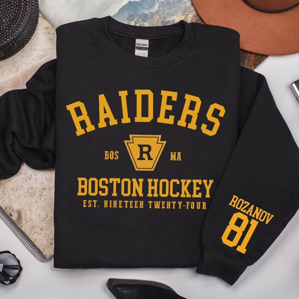Ilya Rozanov #81-Boston Raiders Sweatshirt, Hudson Williams Connor