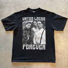 Vintage 90s Vatos Locos Forever Blood In Blood Out Movie Promo Graphic T Shirt L