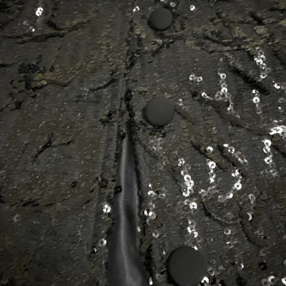 Chaqueta Zara Manga Larga Lentejuelas Punteadas Negra Talla S Nueva Con Etiquetas Foto 4 de 4