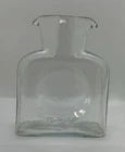 Blenko 384 Art Glass Water Carafe Bottle Vase Crystal Clear 36oz 8" Tall
