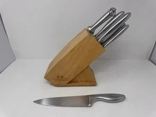 Chicago Cutlery 7 Piece Stainless Steel Knife Set with Wooden Block