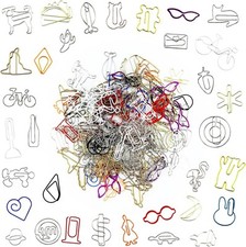 150 Pcs Mixed Cute Paper Clips Assorted Colors Bookmark Paperclips Fun Office...