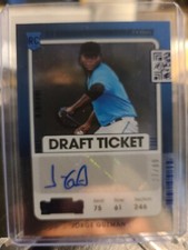 2021 Panini Contenders Baseball Draft Ticket Blue Auto /99 Jorge Guzman #201