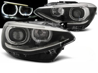 Scheinwerfer Paar BMW 1Er F20 / F21 11-14 Angel Eyes DRL Schwarz