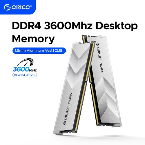 ORICO DDR4 RAM 32GB /16GB 3600MHz CL18-22-22-42 1.35V 3200MHz CL16-20-20-40 - 第 1/6 張圖片