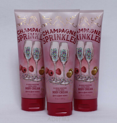Bath & Body Works Champagne Sprinkles Ultra Shea Body Cream Set of 3