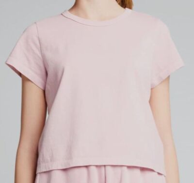 $90 Ksubi Women's Pink Cotton Cropped Short Sleeve T-Shirt Top Size S