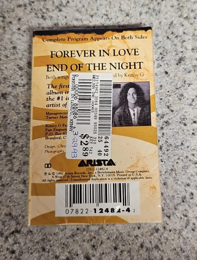 Kenny G - Forever In Love Cassette Single SEALED - Image 2 of 4
