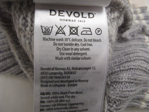 DEVOLD Slogen Zip Neck Maglione Pullover Donna Grigio Fair Isle Jmper XS Lana - Foto 15 di 24