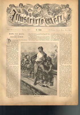 KDA112 - Stich Druck - 1889 - Leben um Leben - Mann auf Brücke Suizid? - Holzsti