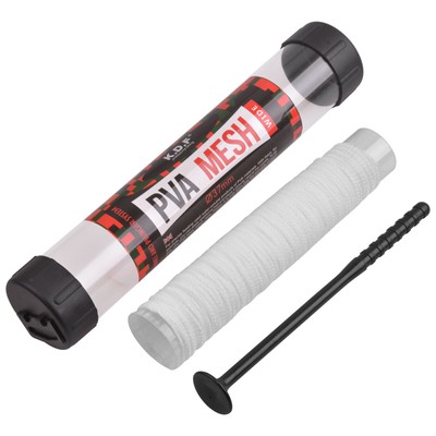 5Meter PVA Mesh Bait Bags Carp Fishing Mesh Refill Stocking with Plunger 25/37mm