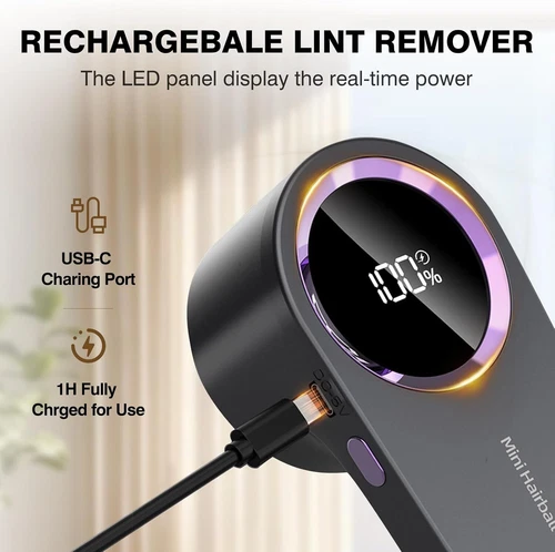 Rechargeable Electric Clothes Lint Pill Fluff Remover Fabric Sweater Fuzz Shaver - Picture 4 of 30