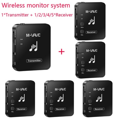 M-VAVE 2.4G Wireless in Ear Monitor System Transmitter Receiver 5 Channels T2C0