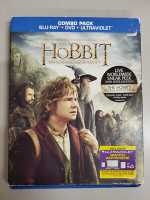 The Hobbit: An Unexpected Journey (Blu-ray + DVD) Used w/ slipcover