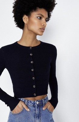warehouse cropped cardigan